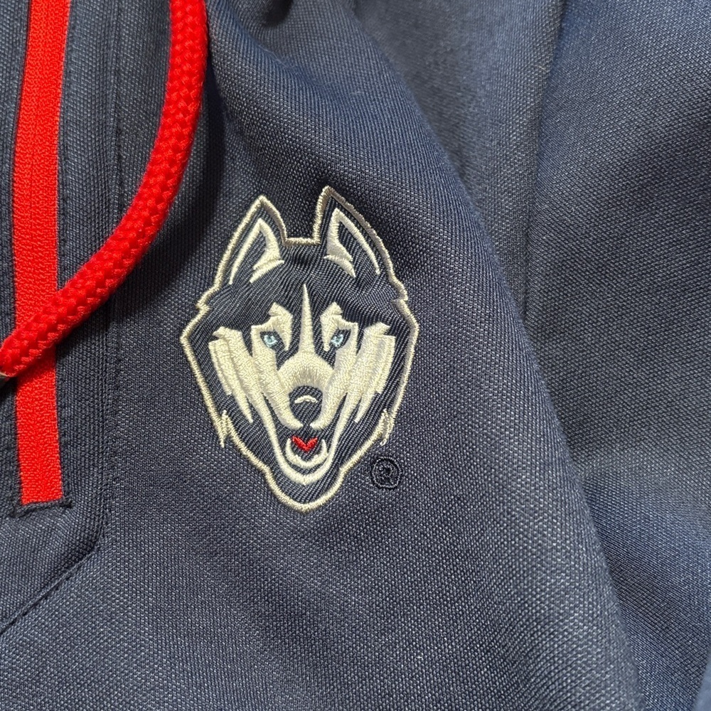 Navy Hoodie with Red Accents - Picture 2 of 4